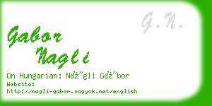 gabor nagli business card